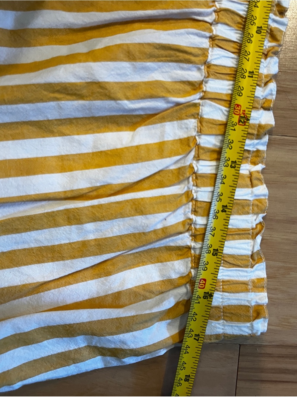 Madewell NWT Yellow White Striped Poplin Pull-On Shorts Size L - Picture 5 of 9